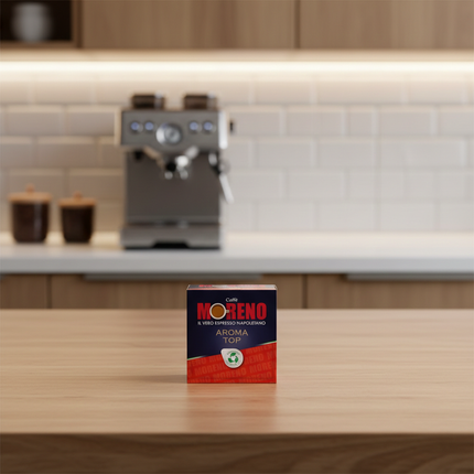 Caffè Moreno Aroma Top 150 Pads: Einzeln versiegelte Portionen für langanhaltende Frische und volles Aroma.