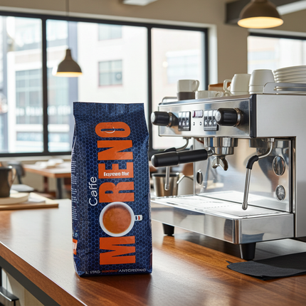 Caffè Moreno Espresso Bar – Säurearme Kaffeemischung mit hohem Robusta-Anteil für maximale Energie