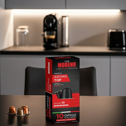 Moreno Top Espresso Kapseln – Jetzt im Schweizer Fachhandel für Nespresso-Zubehör kaufen.