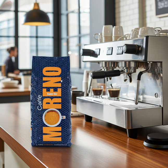 Caffè Moreno Super Bar Espresso – dichte, langanhaltende Crema dank hohem Robusta-Anteil
