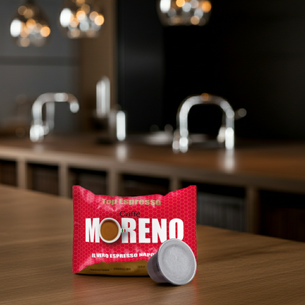 Caffè Moreno Kapseln Top Espresso – Traditionelles Röstverfahren aus Neapel für Schweizer Haushalte.