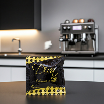 Italienischer Espresso Diva Caffè: 100 Pads mit schokoladigen Noten für das echte Barista-Feeling in der Schweiz.