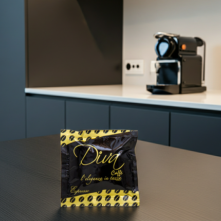 Diva Caffé Espresso 150er-Box: Ausgewogene 60/40 Röstung für italienisches Barista-Feeling.