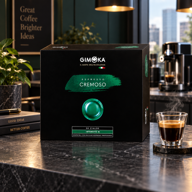 ESPRESSO CREMOSO Pads für Nespresso Professional mit cremigem und ausgewogenem Kaffeearoma