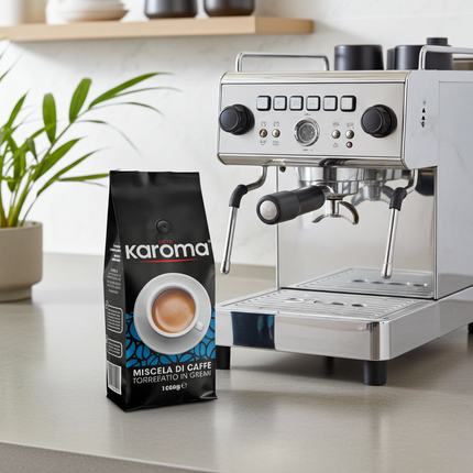 Karoma Miscela Blu 1kg – Die Balance aus Arabica-Süsse und Robusta-Fülle für den perfekten Schweizer Schümli-Kaffee.
