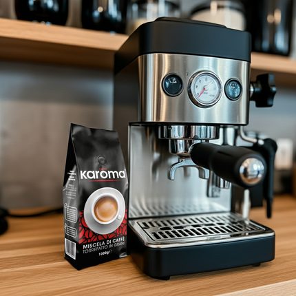 Karoma Miscela Rosso – kräftige italienische Kaffeebohnen mit hohem Robusta-Anteil für maximale Crema
