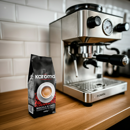 Karoma Caffè Miscela Rosso 1 kg – die ideale Basis für kräftigen Cappuccino und Latte Macchiato