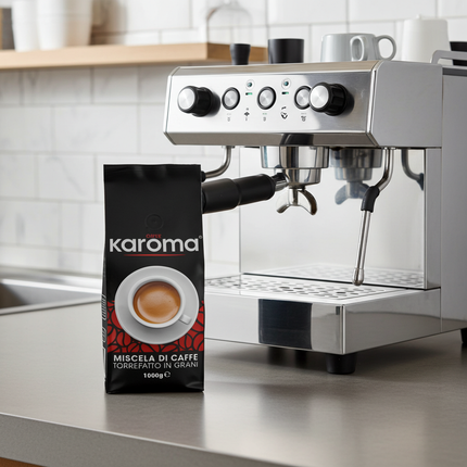 Karoma Miscela Rosso – säurearme, starke Kaffeebohnen-Mischung für Liebhaber neapolitanischer Röstkunst
