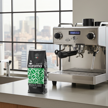 Karoma Caffe Miscela Verde 1kg: Ganze Bohnen für den Barista-Moment zu Hause mit perfekter Schaumkrone.