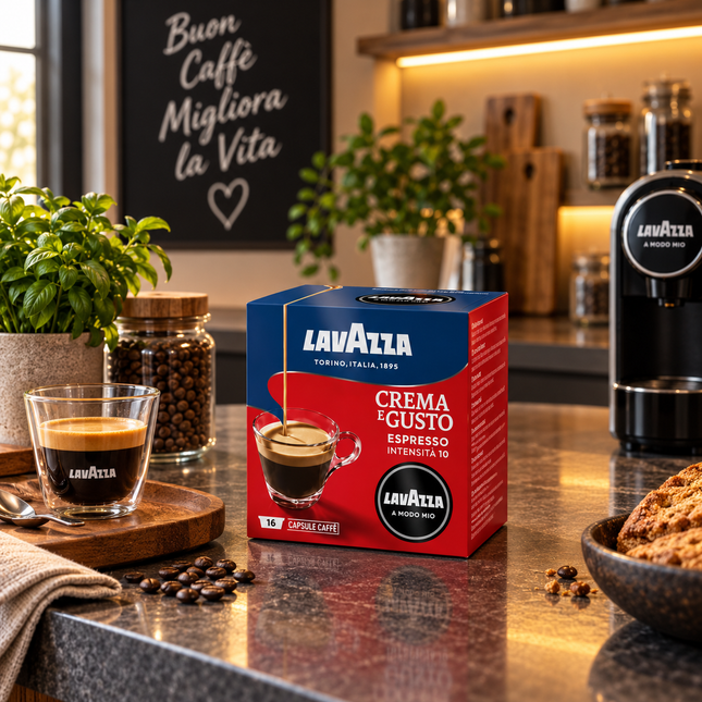 Lavazza A Modo Mio Crema & Gusto Kapseln mit würzigem Espresso, dichter Crema und vollmundigem Geschmack