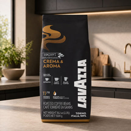 Lavazza Crema & Aroma ganze Bohnen für Cappuccino, Latte macchiato und Milchkaffee