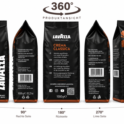 LAVAZZA CREMA CLASSICA 360 Grad Ansicht.