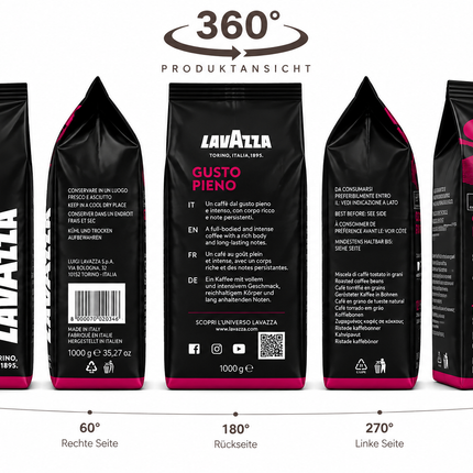 LAVAZZA Expert GUSTO PIENO 360 Grad Ansicht