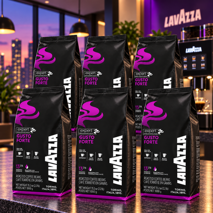 Lavazza Gusto Forte 100% Robusta 6 kg Kaffeebohnen im Vorratspack für Espresso und Vollautomat