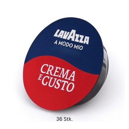 Lavazza A Modo Mio Crema & Gusto Kapseln mit kräftigem Espresso und dichter, goldbrauner Crema in der Tasse