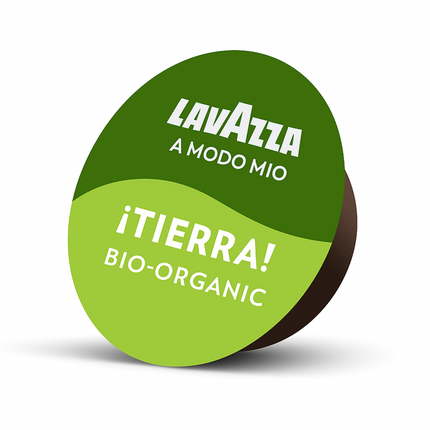 Lavazza A Modo Mio Tierra Bio Kapseln mit Bio-Kaffee und aromatischem Espresso in einer Espressotasse