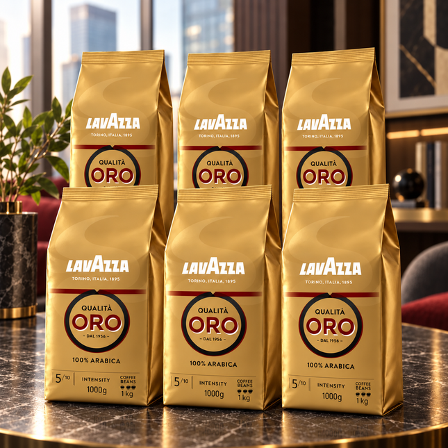 Lavazza Qualità Oro 100% Arabica 6 kg Kaffeebohnen im Vorratspack für Espresso und Vollautomat