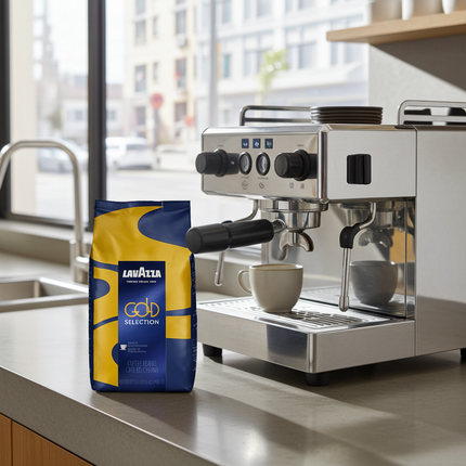 Lavazza Gold Selection Kaffeebohnen 1kg: Ideal für Caffè Crema und Cappuccino mit feinporiger Schaumkrone.