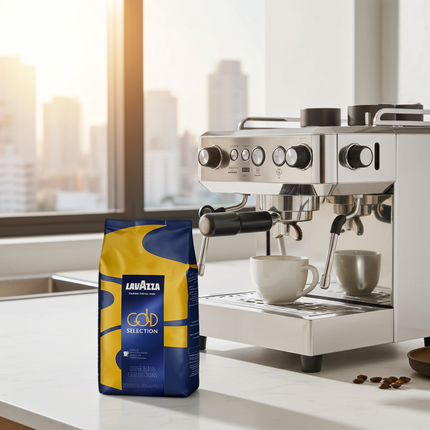 Espressobohnen 1kg Lavazza Gold Selection: 80% Arabica und 20% Robusta für eine harmonische Geschmacksbalance.
