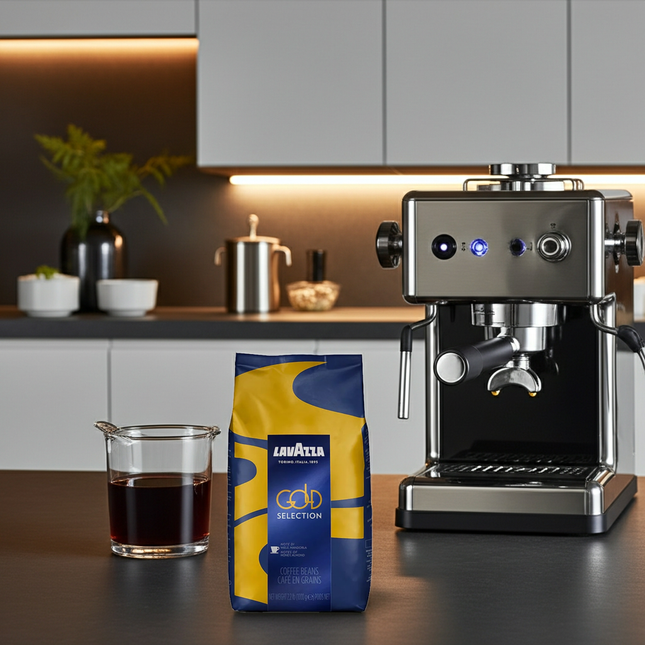 Lavazza Gold Selection 1kg: Ganze Bohne aus der Expert-Serie für langanhaltendes Aroma im Bohnenbehälter.