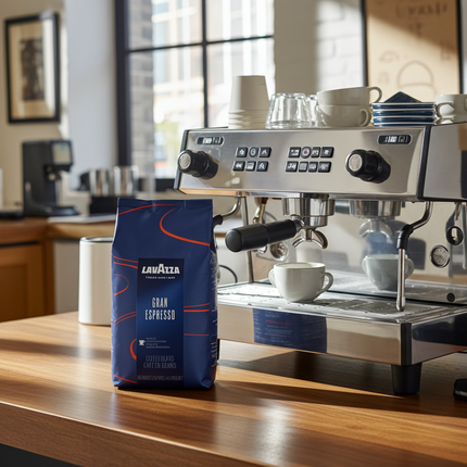 Lavazza Gran Espresso ganze Bohnen 1kg – Die perfekte Basis für Cappuccino mit kräftiger Kaffeenote