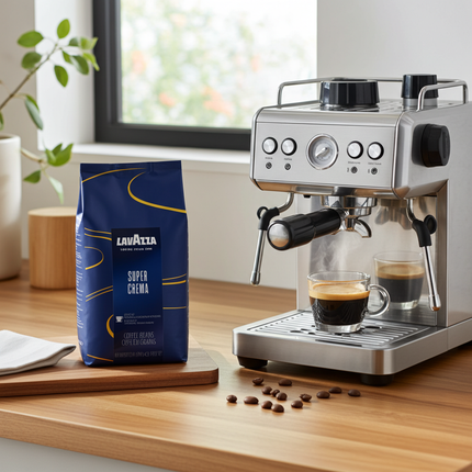 Milder Espresso-Genuss: Lavazza Super Crema 1kg für eine sanfte Extraktion ohne bittere Noten