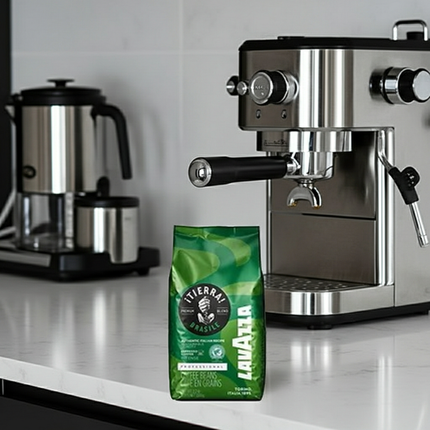 Gourmet Kaffeebohnen 1kg: Lavazza Tierra Brasile – 100% Arabica für höchste Ansprüche an Aroma und Ethik.
