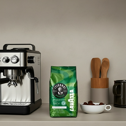 Lavazza Tierra Brasile 1000g: Besonders schonend geröstet für ein harmonisches und volles Geschmacksprofil.