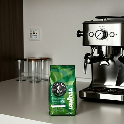 Ganze Bohne Lavazza Tierra Brasile 1kg: Der ideale Kaffee für puren Espresso oder kräftigen Cappuccino.