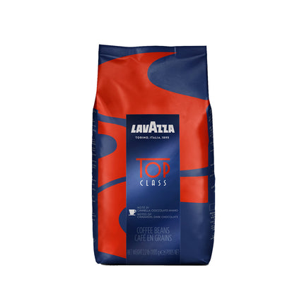 Nahaufnahme Lavazza Top Class Kaffeebohnen – Gleichmässige Röstung für exzellente Ergebnisse im Siebträger