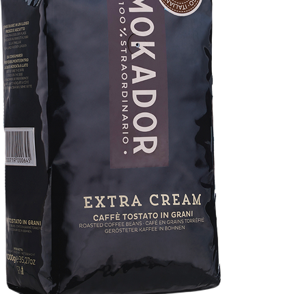 Mokador Extra Cream Kaffeebohnen 1kg: Kräftiges Aroma trifft auf samtig-weiche Schaumkrone.
