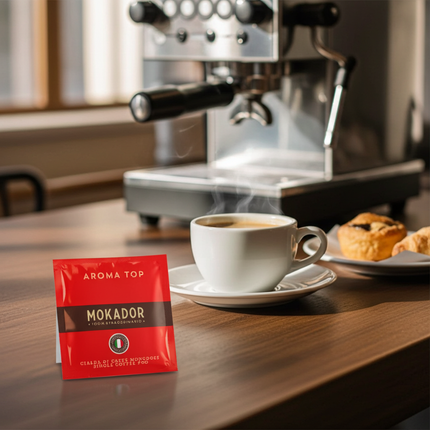 Mokador Aroma Top 70/30 E.S.E. Pads: 200 Stück Vorratspackung für günstigen Espresso-Genuss in Barista-Qualität.