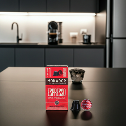 Traditionelle italienische Röstkunst: Mokador Aromatico 100er Pack für höchste Ansprüche.