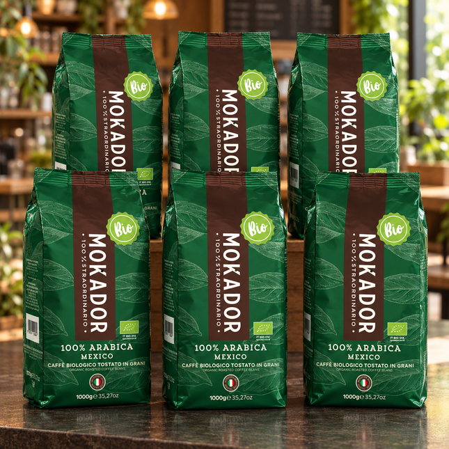 Mokador 100% Arabica Mexico Bio 6 kg Kaffeebohnen im Vorratspack für Espresso und Vollautomat