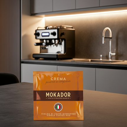 Mokador Crema 50/50 E.S.E. Pads: 200 Stück Vorratspackung für perfekt ausbalancierten italienischen Espresso.
