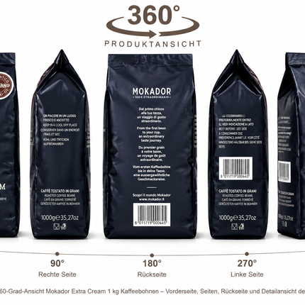 mit dem Mokador Extra Cream 70/30  bekommst einen ausgewogen italienische Kaffee