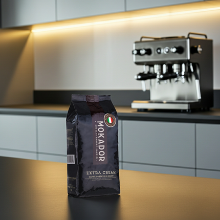 Mokador Extra Cream 1000g: Besonders cremige Espresso-Mischung mit traditionell italienischer Röstung.