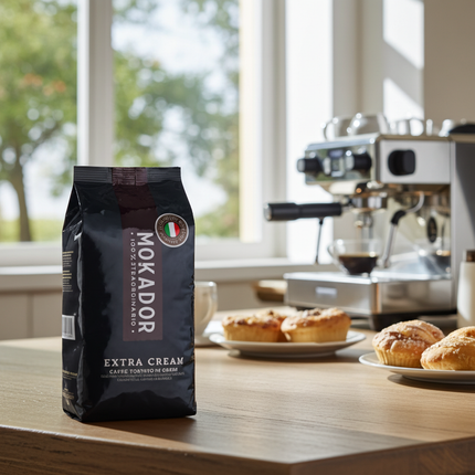 Beste Bohnen für Schümli: Mokador Extra Cream (1kg) – harmonische 70-30 für Jura und Delonghi