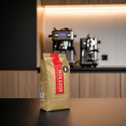 Kaffeevorrat 1kg: Mokador Gran Miscela Espressobohnen – ideal für Jura, Siemens und Delonghi Maschinen.