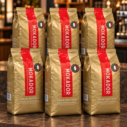 Mokador Gran Miscela 6 kg Kaffeebohnen im Vorratspack für Espresso und Vollautomat