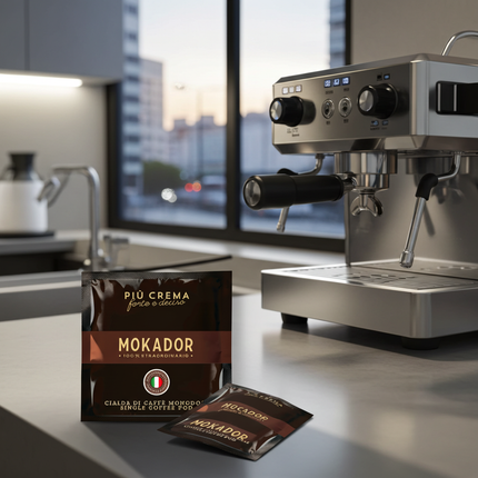 Mokador Più Crema 200 Stück: Preiswerte E.S.E. Pads für Schweizer Büros und Vieltrinker online bestellen.