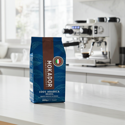 Kaffeebohnen 500g Mokador Brazil: Milder Single Origin Kaffee aus Brasilien für samtige Crema im Vollautomaten.