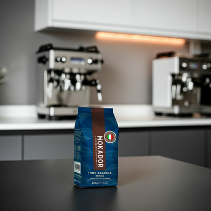 Mokador Brazil 100% Arabica 500g Schweiz: Frisch geröstete Bohnen für aromatischen Schümli und Espresso.
