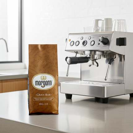 Italienische Morganti Gran Bar 85/15 Kaffeebohnen für Espresso, Cappuccino und Café Crème in der Schweiz.