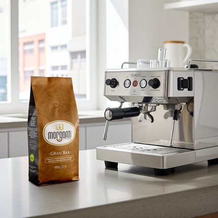 Morganti Gran Bar 85/15 Kaffeebohnen mit harmonischem Aroma für Schweizer Fachhandel und Gastroprofis.