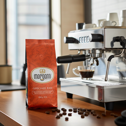 Morganti Speciale Bar Kaffeebohnen für Schweizer Gastronomie, Fachhandel und anspruchsvolle Espresso-Liebhaber.