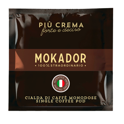 E.S.E. Pads 44mm Mokador Più Crema: 200 Stück Vorratspack für starken italienischen Kaffee mit viel Körper.