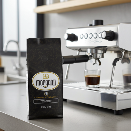 Schweizer Gastronomie und Fachhandel setzen auf Morganti Romeo 100% Arabica für eleganten Espressogenuss.