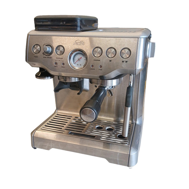 Solis Typ 114 Kaffeemaschine gebraucht – kompakte Espressomaschine für Espresso & Cappuccino mit 3 Monaten Garantie