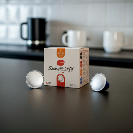 Nahaufnahme Spinelli Caffè GOLD Pads – Italienische Espressoröstung mit intensivem Aroma und dichter Crema